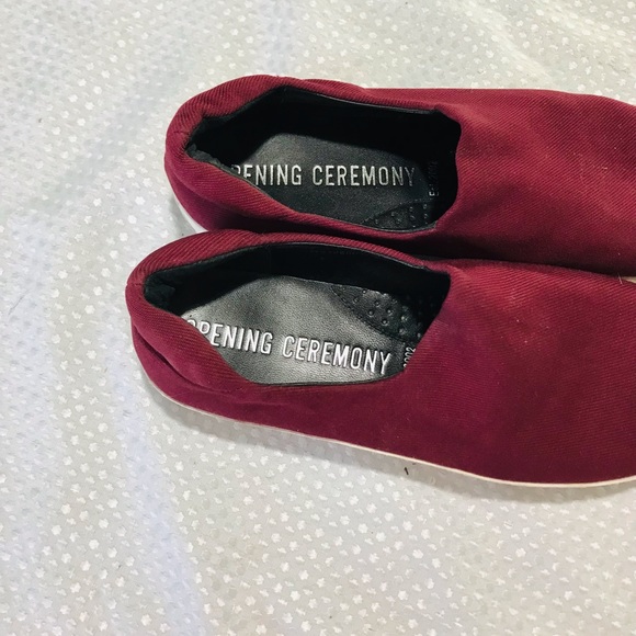 Comfortable Burgundy Low-Top Sneakers With Antique White  Opening ceremony burgundy sneakers